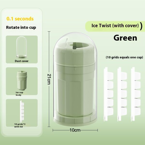 Twisting Ice Cup Rotating Release Ice Cube Trays Rotation With Cover Ice Block Mold For Freezer Home Refrigerator Storage - Image 7