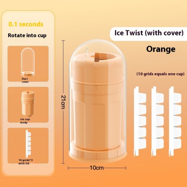 Twisting Ice Cup Rotating Release Ice Cube Trays Rotation With Cover Ice Block Mold For Freezer Home Refrigerator Storage - Image 6